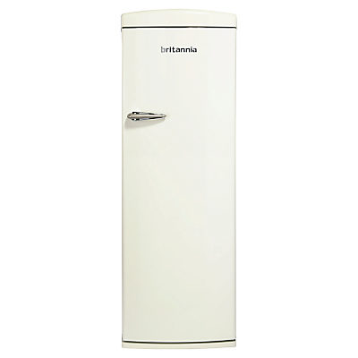 Britannia Breeze Retro Tall Fridge with Freezer Compartment, A+ Energy Rating, 60cm Wide Cream